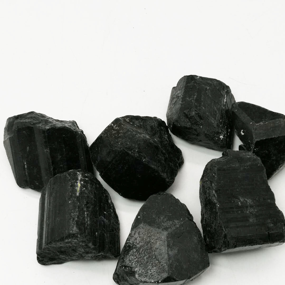 Black Tourmaline Rough Stone - 3-5CM Natural Healing Crystal for Energy Protection
